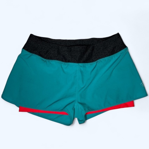 2/$30 MPG Athletic Shorts Teal, Grey with Pink Biker Short SZ M - Picture 1 of 11